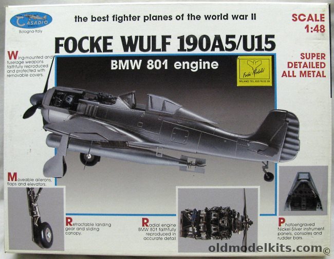 Casadio 1/48 Focke Wulf FW-190 A5/U15 - With BMW 801 Engine - (Fw190) plastic model kit